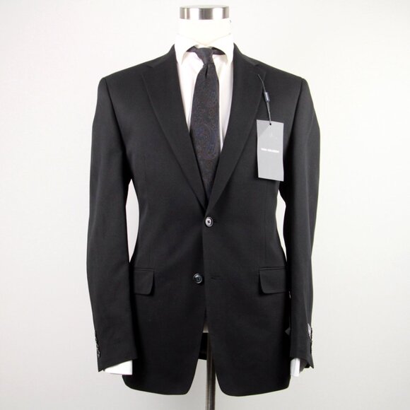 40L Van Heusen 2pc Suit Blazer Jacket Pant Size 33Wx33L Black E03305 - Picture 2 of 12